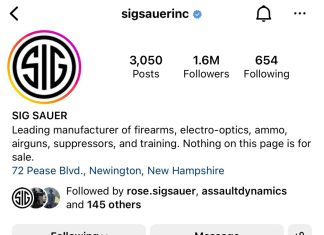 SIG SAUER Reinstated On Instagram