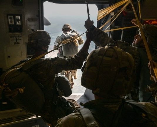 US Army, Thai Paratroopers Supported by US Air Force During Cobra Gold 23