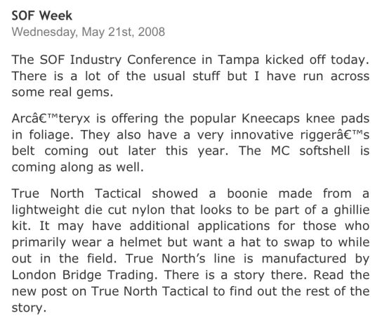 SOF Week – What’s Old Is New