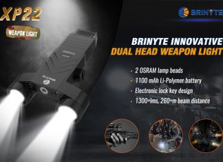 Brinyte XP22 Dual Head Specialized Weapon Light 1300+lms 260m