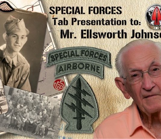 100 Year Old WWII Veteran Awarded Green Beret and SF Tab