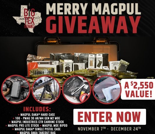 Big Tex Ordnance Launches Merry Magpul Giveaway with Over $2500 In Prizes